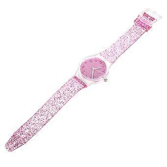 Kids Fashion Watch Colorful Shining Orologio da polso orologio da polso creativo al quarzo Decorazione da polso Rosy