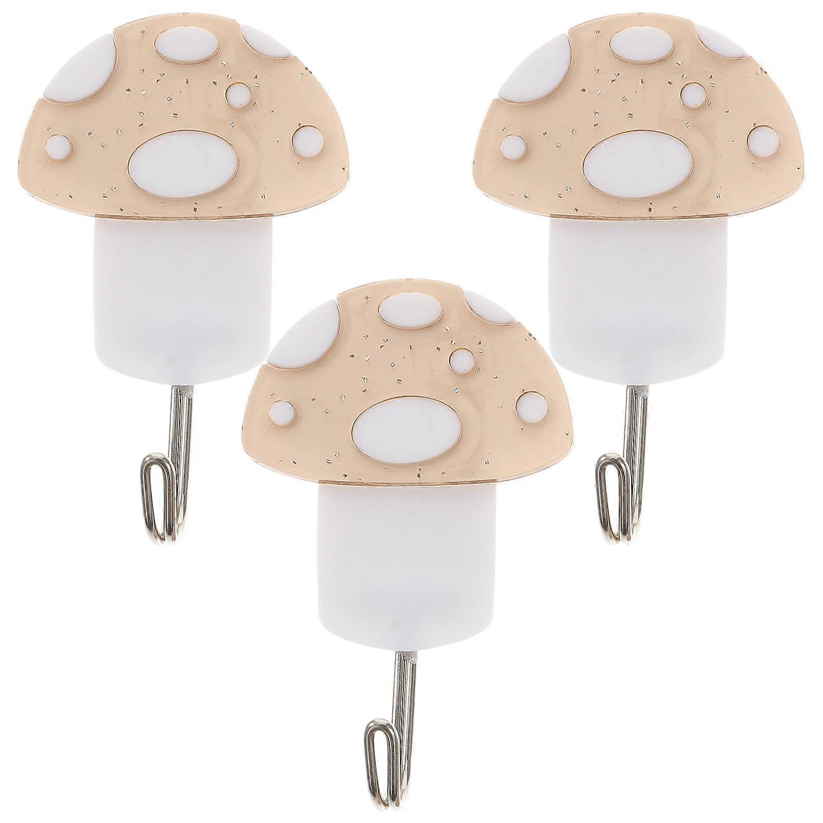 White Adhesive Hook Plastic Wall Hooks for Hanging Things 3Pcs Set
