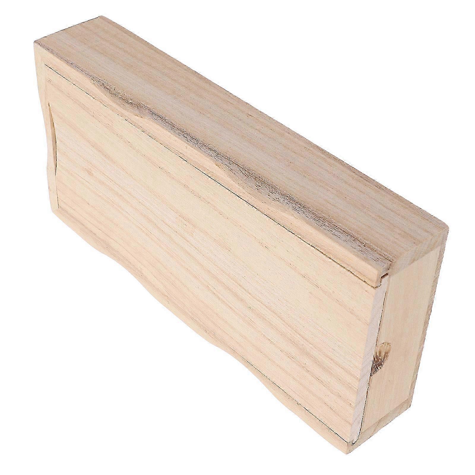 Khaki Wooden Tea Box Long Rectangular Storage Box compatible with Party Use