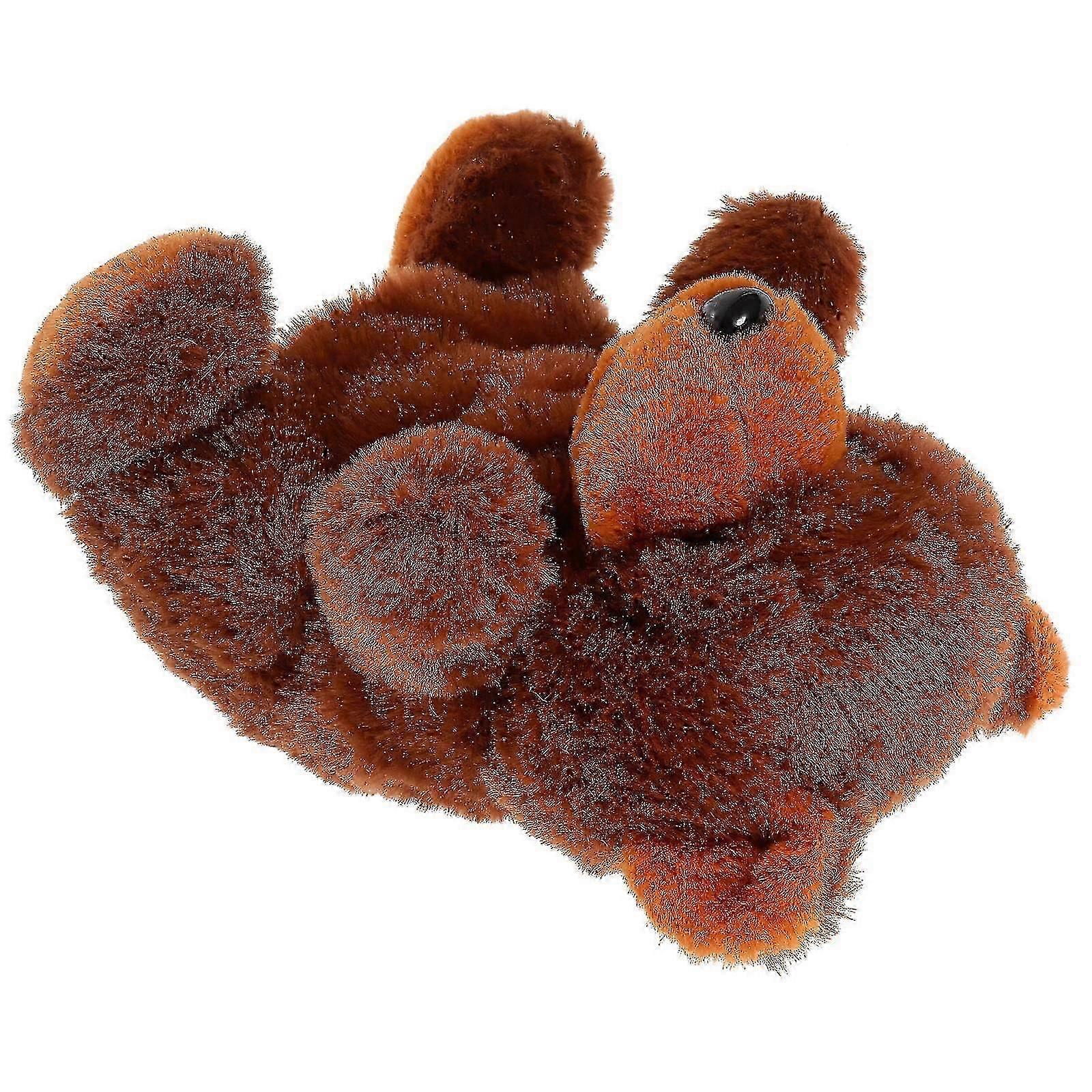 Plush Bear Hand Puppet Toy for Playing Interactive Animal Puppet