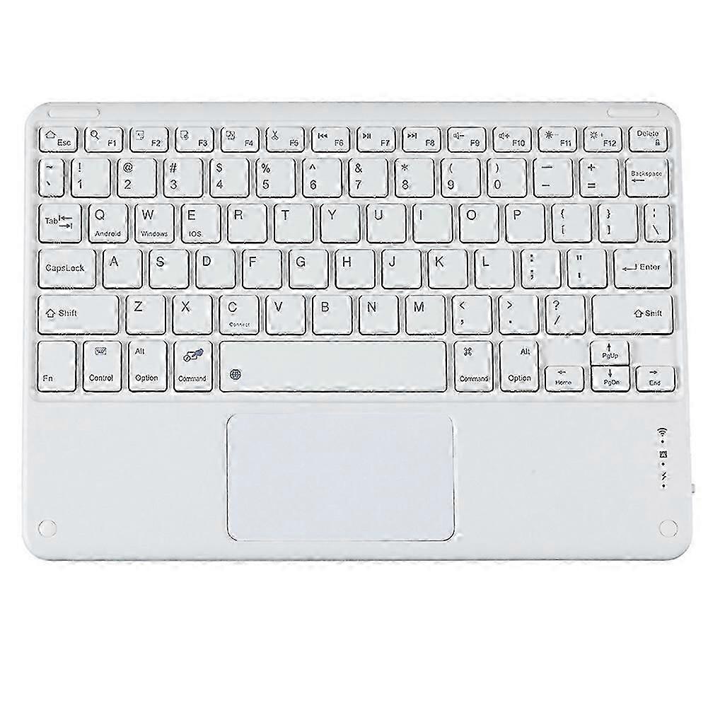 Touchpad Wireless Keyboard Bluetooth Keyboard for PC Tablet Gaming White