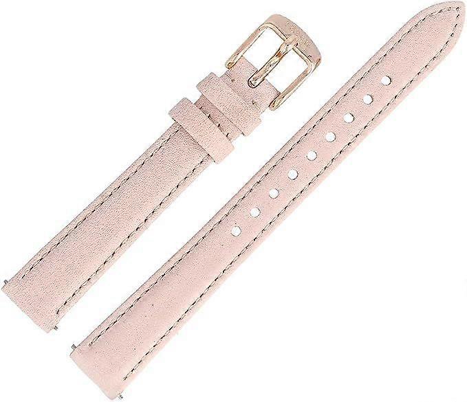 Leather watch strap - Pink - 14 mm