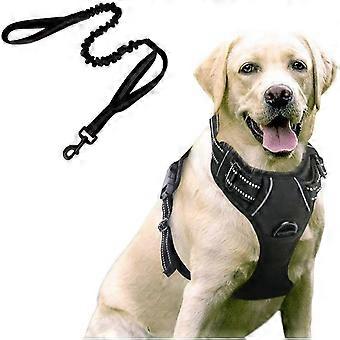 UBIUO Dog Harness No-Pull Pet Harness with Bungee Tactical Dog Leash, Adjustable Outdoor Pet Vest 3M Reflective Oxford Material Vest for Dogs Easy Con