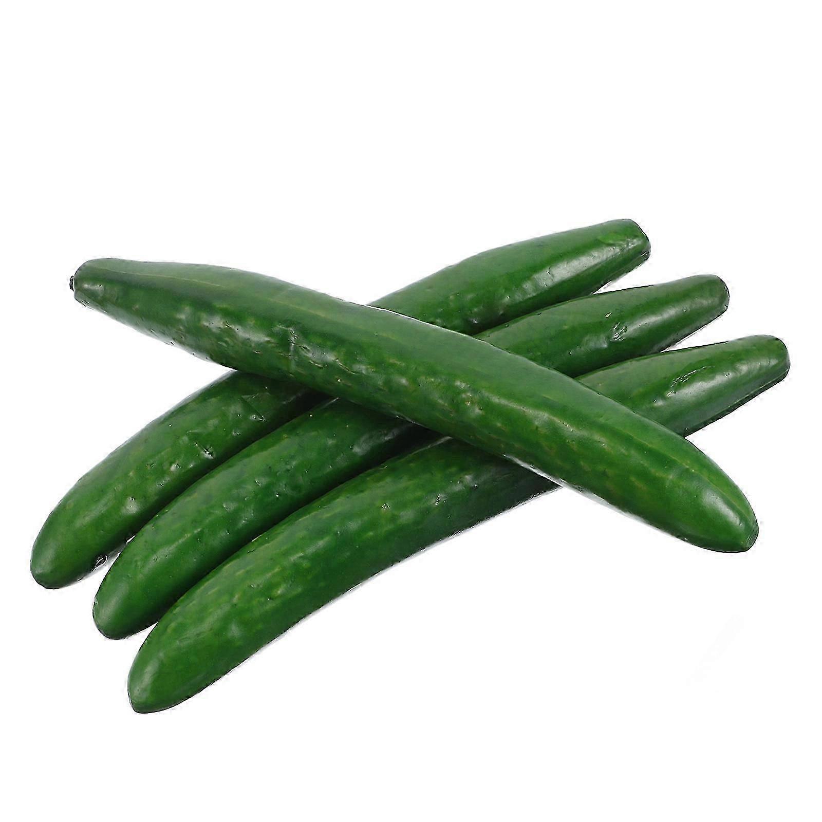 Artificial Lifelike Green Cucumber Models for Kitchen Simulation 16Pcs
