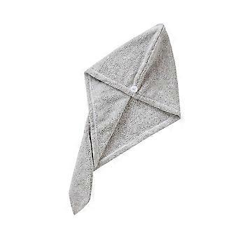 Hair Towels Wrap Quick Dry Thickened Super Absorbent for Men Women Grey 65x25x0.2cm Eco Friendly 1Set
