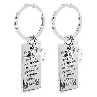 Pet Remembrance Key Pendant for Decor with 4Pcs Silver Material