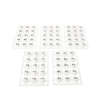 75pcs Plastic Bingo Accessories: Bingo Numbered Balls - Plastic Game Table Accessories compatible with Party Raffle Board Games Mini Ball Set