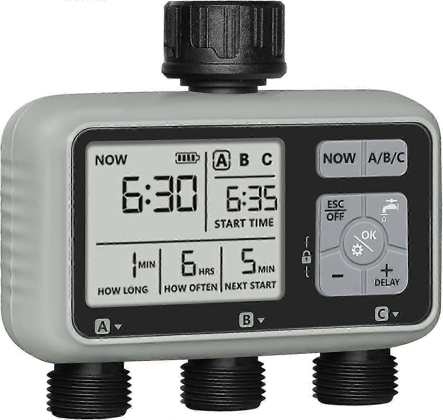 2025 Newest 3 Zone Sprinkler Timer, Garden Hose Timer, Automatic Irrigation