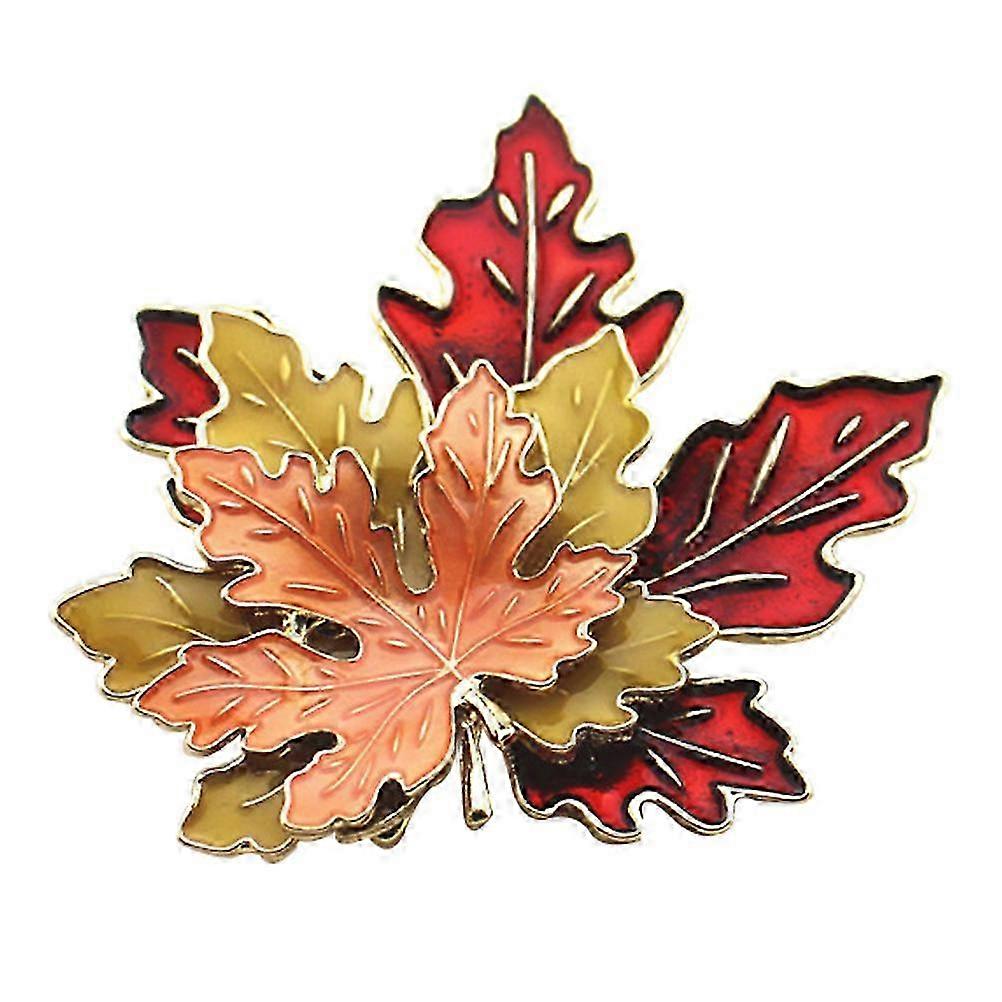 Maple Leaf Shaped Corsage Leaf Brooch compatible with Decoration 3Pcs Set