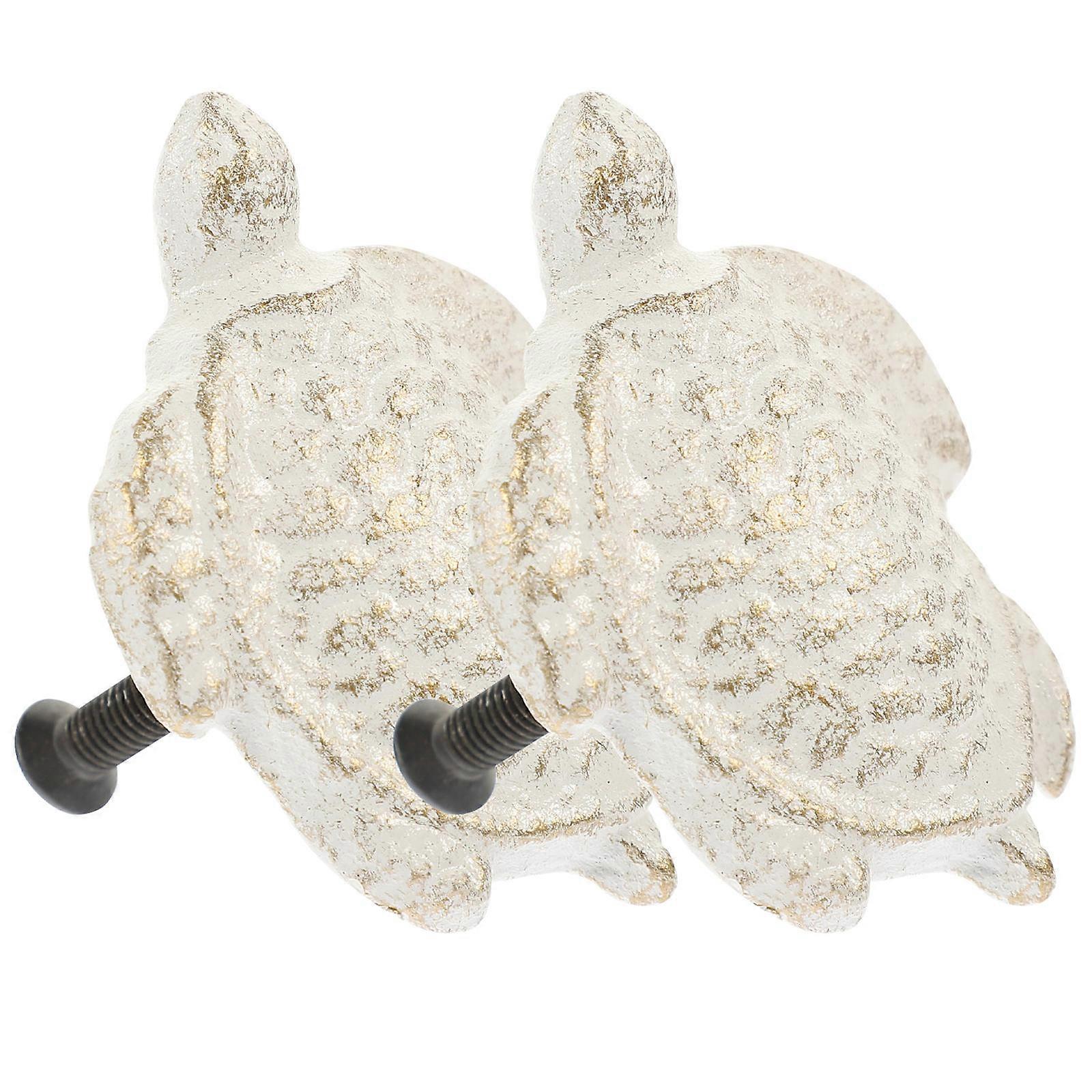 2pcs Cast Iron Wardrobe Handle Ocean Theme Door Knob Drawer Pull Knobs