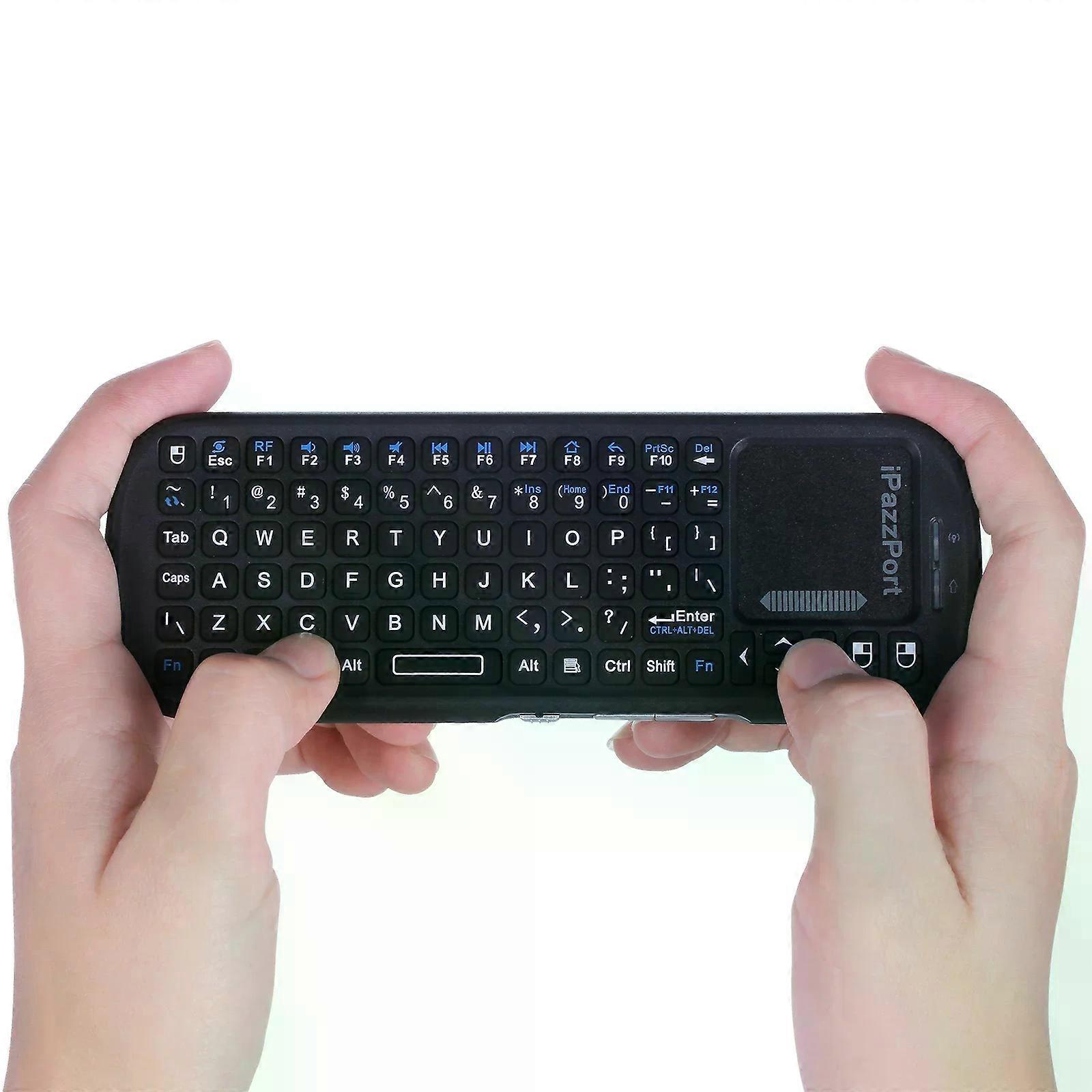 iPazzPort Mini Bluetooth＆ 2.4GHz Wireless Keyboard with Touchpad MouseCombo compatible Android TV Box/PC/Tablet/PS4/Raspberry Pi