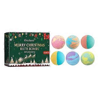 Christmas Colorful Bath Ball Bubble Shower Fragrance Moisturizes, Floral Fragrance Lingers, Plant Cleaning