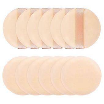 6 Pcs Soft Cotton Round Face Powder Puffs for Loose Powder, Smooth Even Application, 2.56 Inch