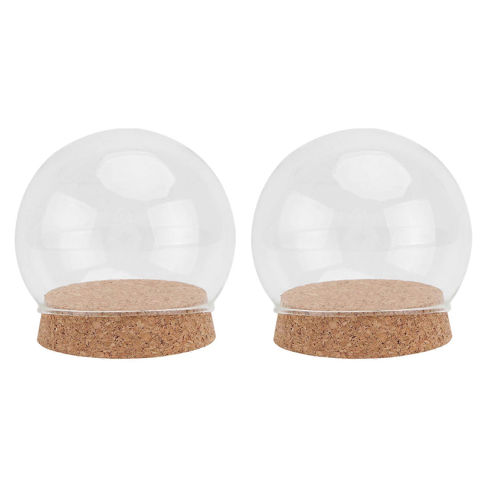 2pcs konservierte Blumenglasabdeckung Figur Modell Container Display Container