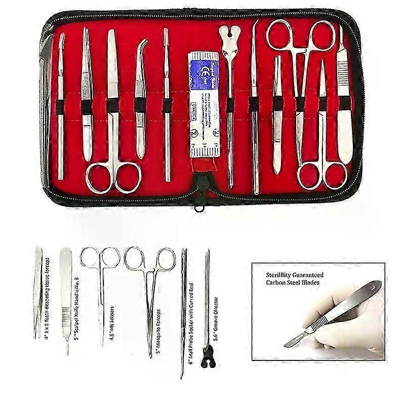 Dieses 22-teilige Anatomie-Set aus hochwertigem Edelstahl eignet sich ideal für medizinische Nahtübungen, chirurgische Ausbildung und den Einsatz durch Studenten.