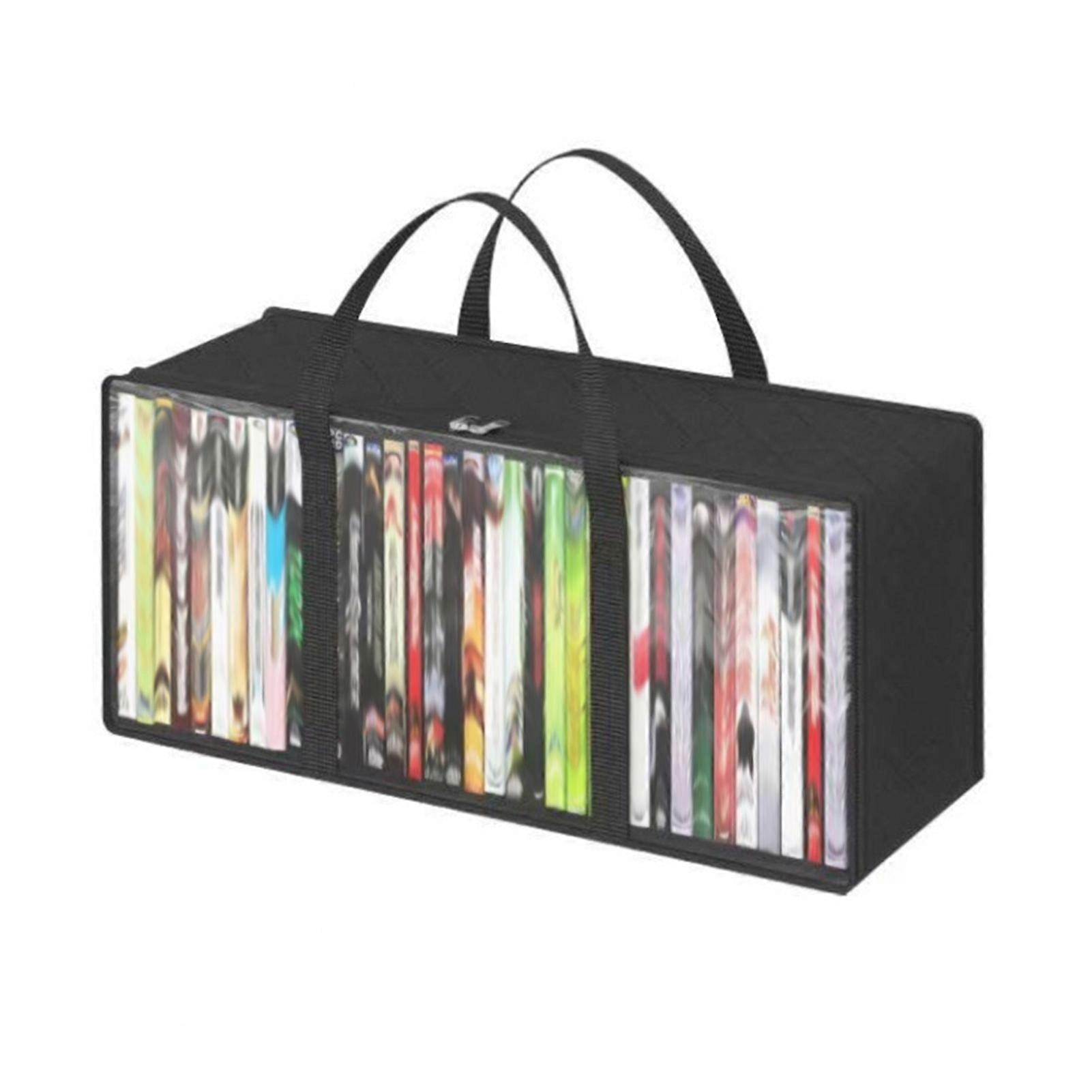 Transparent Book Storage Bag with Handle for Books and Document Organization