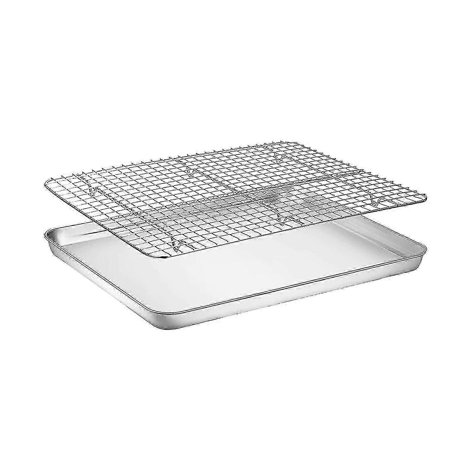 Rustfrit stål Cookie Sheet Og Kølehylder, Giftfri Bageplade