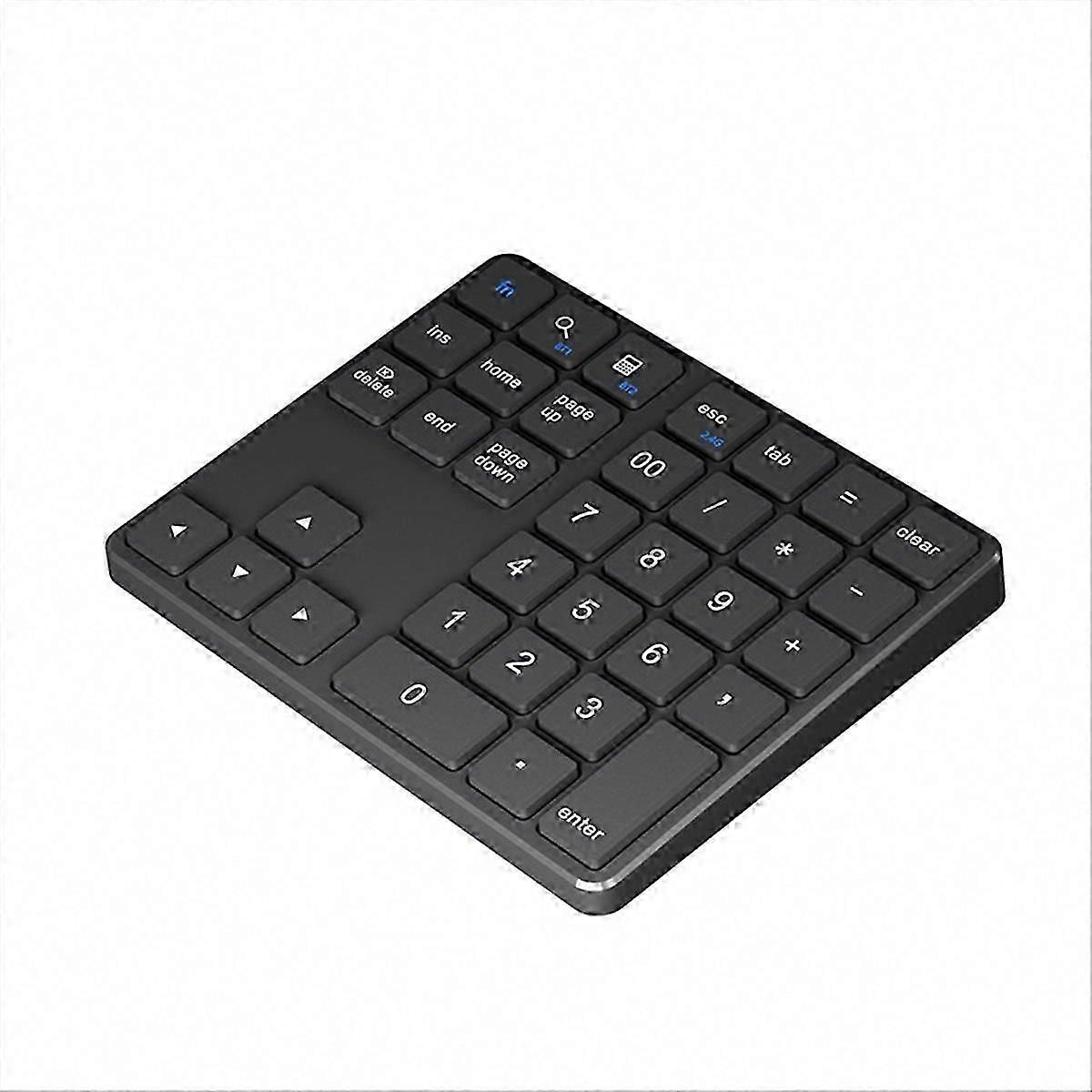 Dual Bluetooth Numeric Keypad 2.4Ghz Wireless Keyboard Black