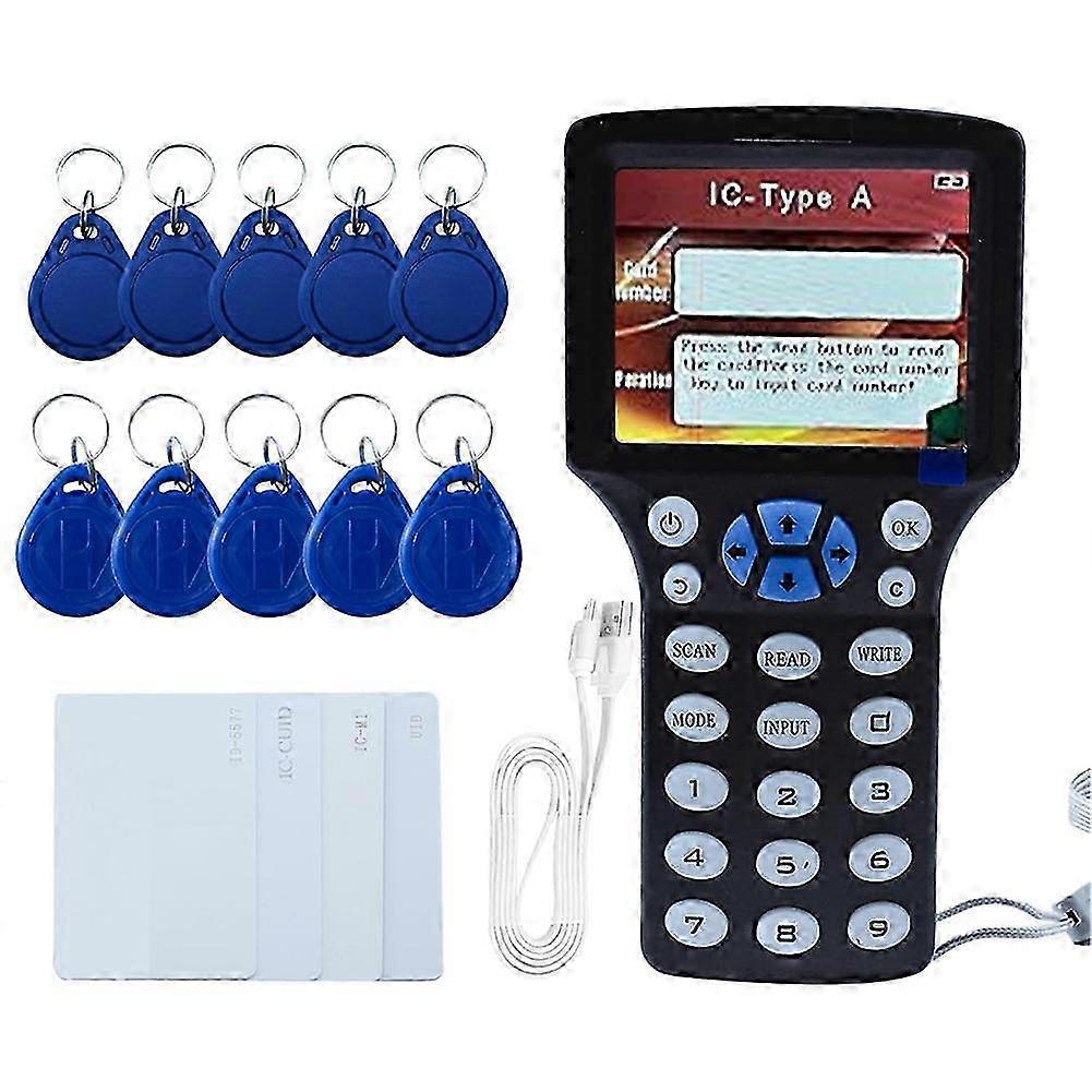 RFID Reader Writer RFID Copier Multi-Frequency RFID Card Reader Smart Card Decoder with Free Softwa