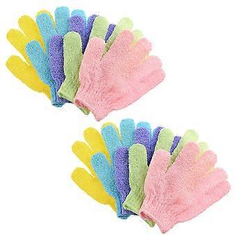 Exfoliating Gloves Body Scrubber Glove for Shower Cleaning 20Pairs Colorful
