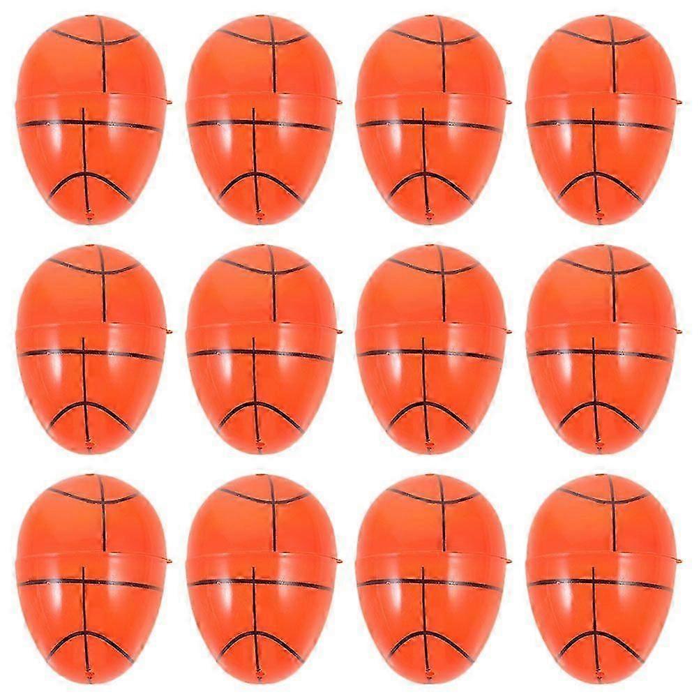 12pcs Fillable Easter Eggs Plastic Sports Ball Easter Eggs Openable Easter Eggs Easter Basket Stuffers