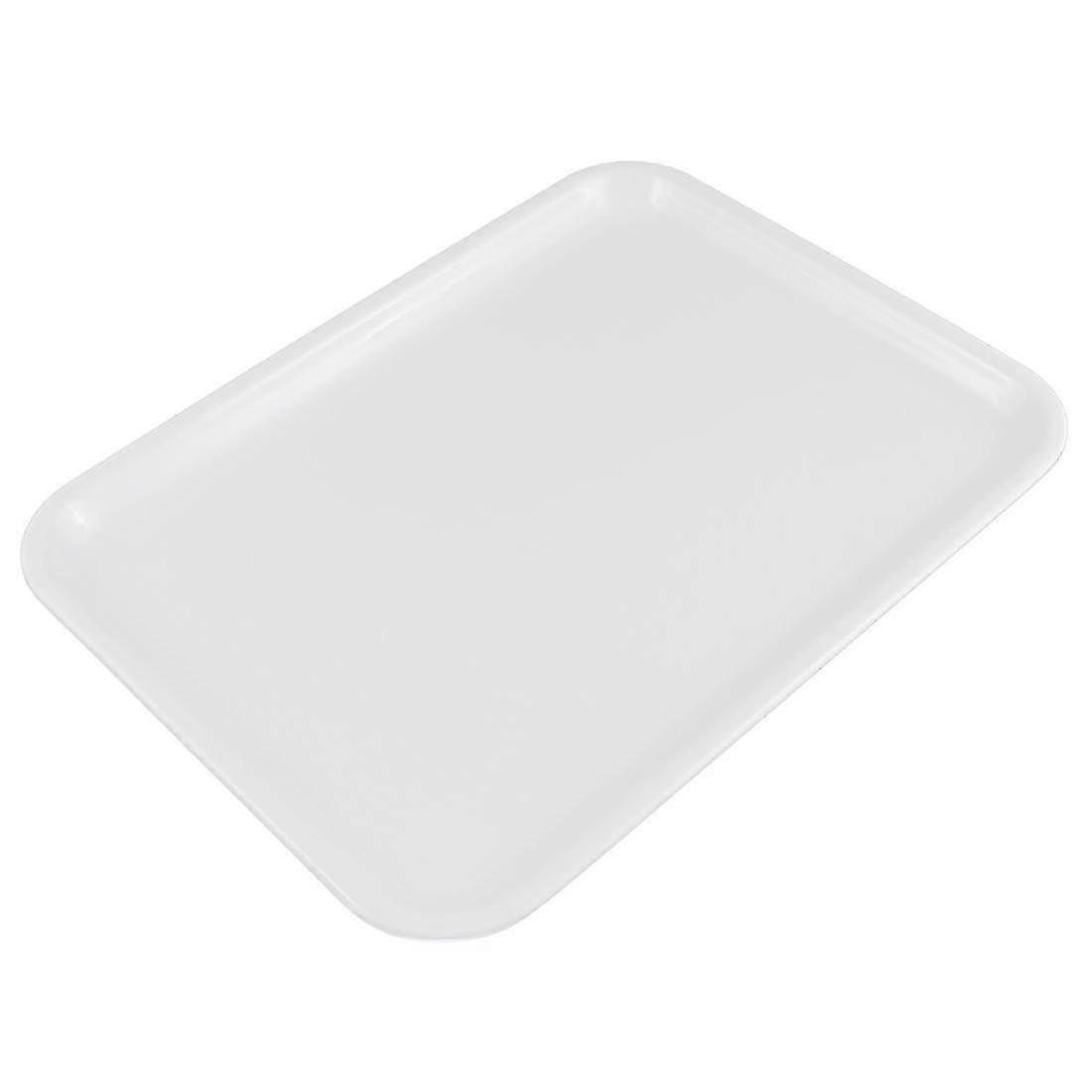 Simple White Rectangular Food Tray