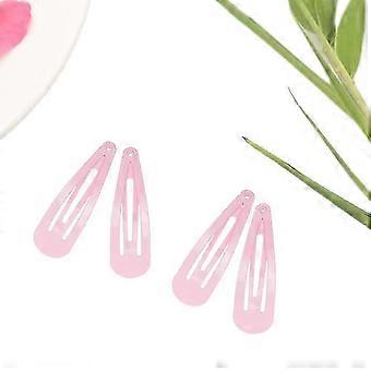R9 2 Zoll hellrosa Haarspangen, Metall-Klappclips für Damen, langlebig, tropfenförmig, ideales Haaraccessoire für Friseur, Hochzeit und Alltag.
