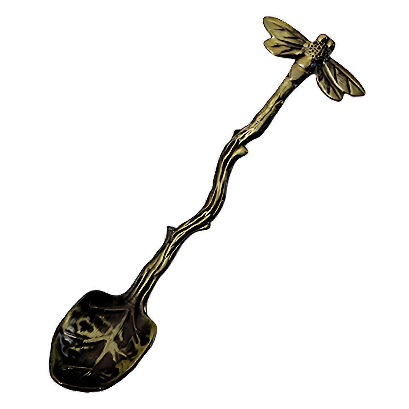 Dragonfly-Handle Leaf Coffee Stirrer