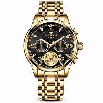 Men's Watch Gold Black Dial FNGEEN New Trendy Sports Watch JY