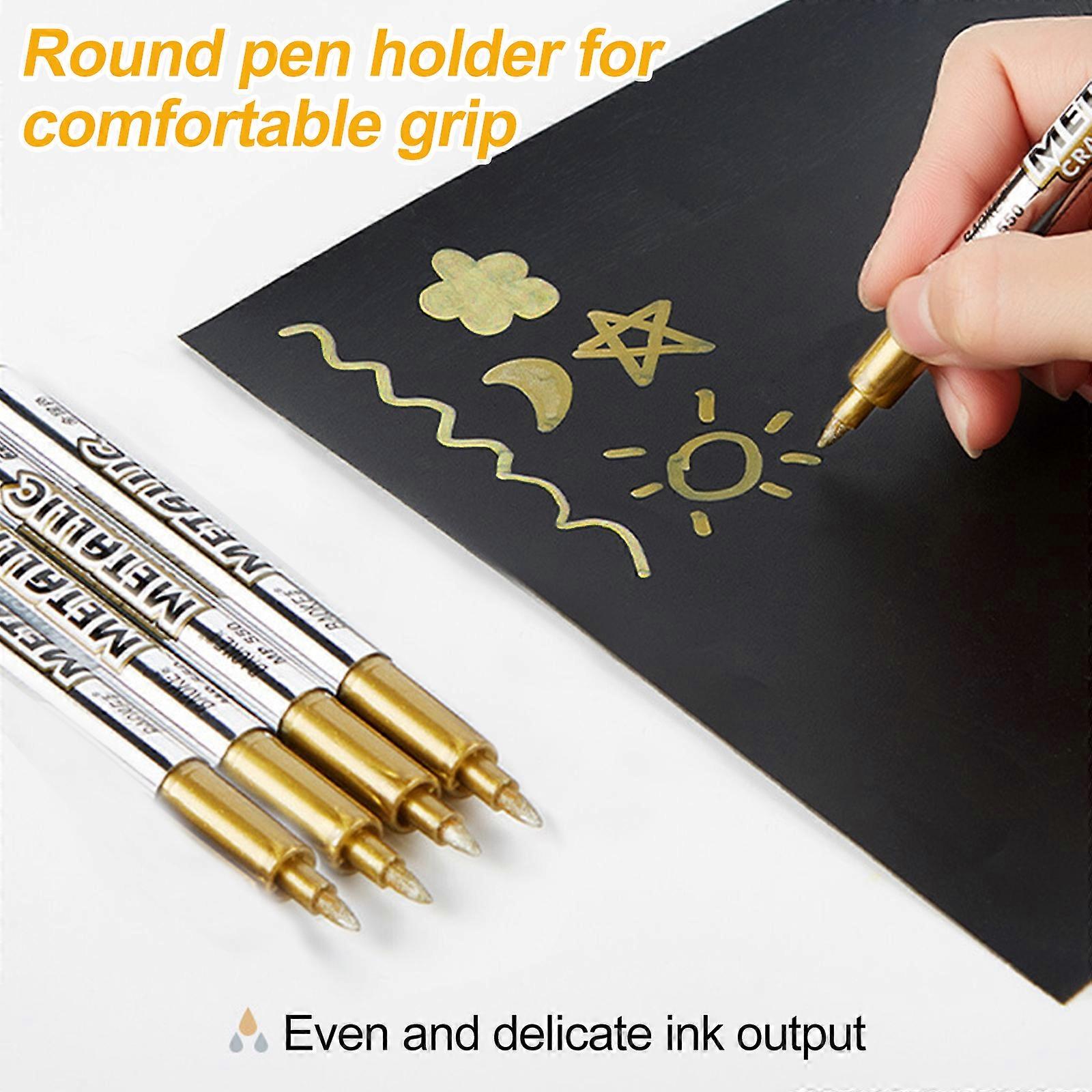 Quick-Drying Permanent Markers Waterproof Fade-Resistant Fine Tip