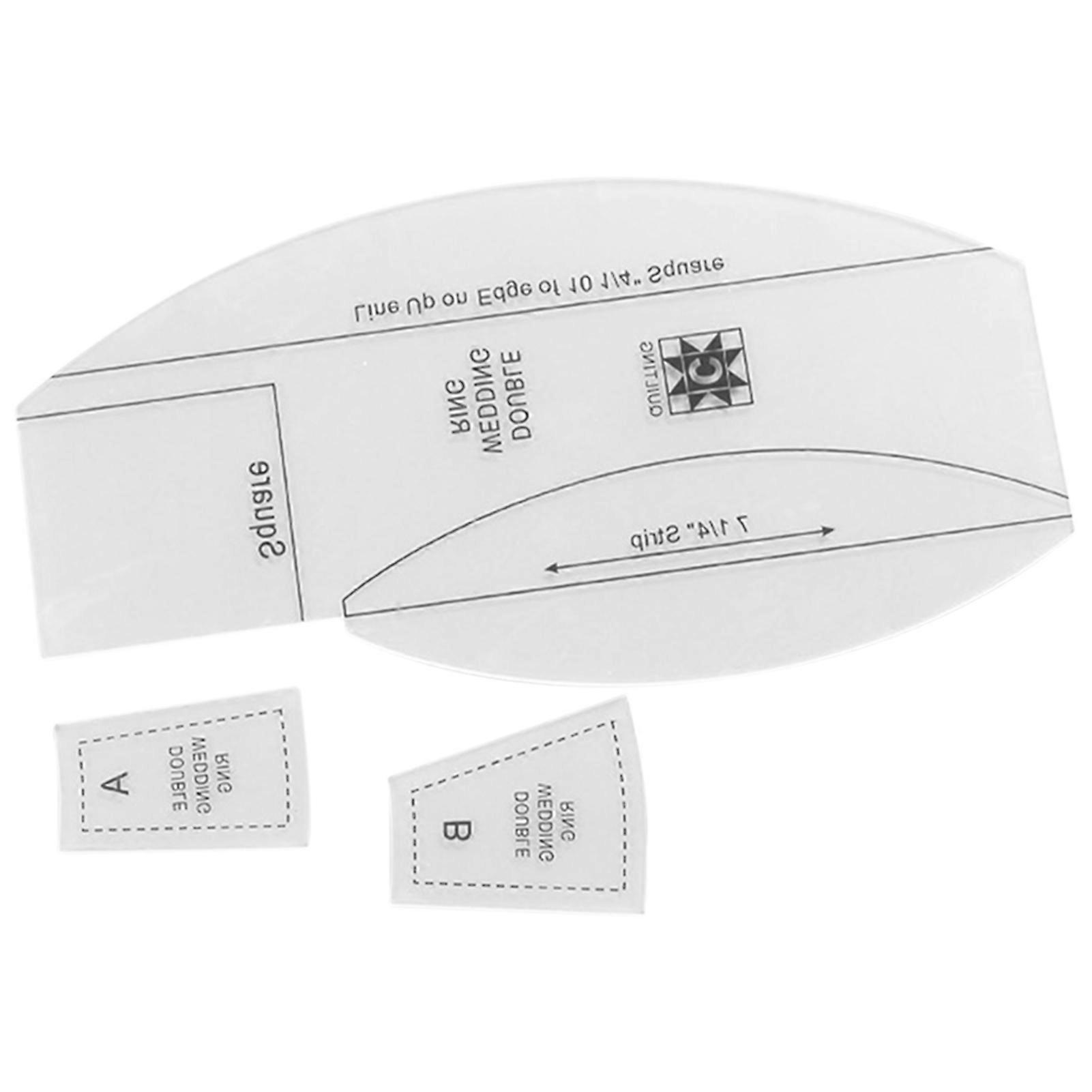 3Pcs Acrylic Patchwork Template Set