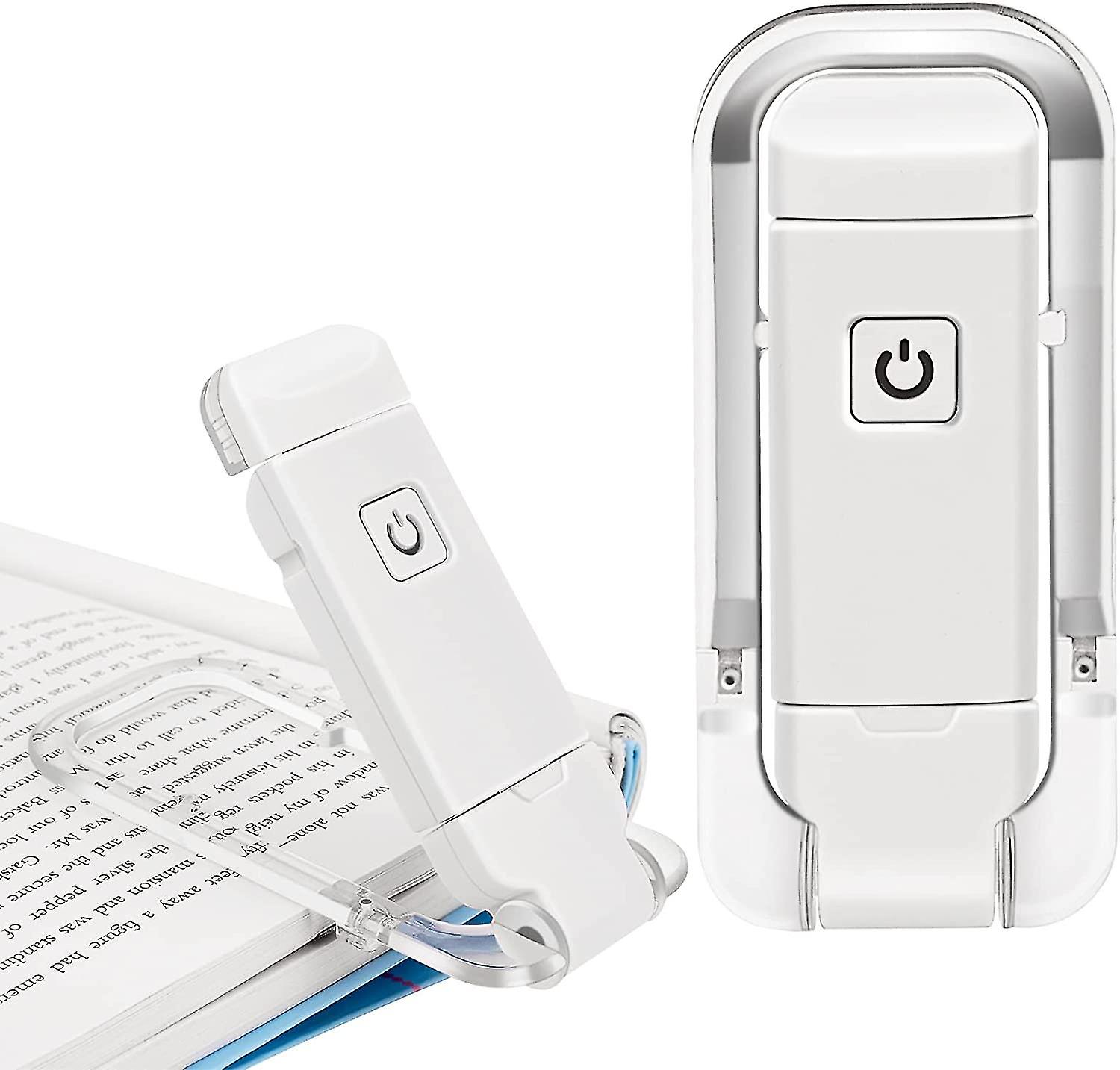 2 Pack Usb Rechargeable Light, Portable Clip-on Led Reading Light, 2 Brightness Levels, For Reading In Bed