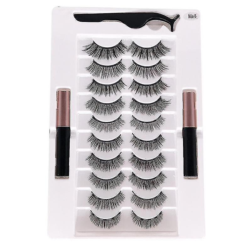 10pcs False Eyelashes Makeup False Lashes Handmade Artificial Eyelashes