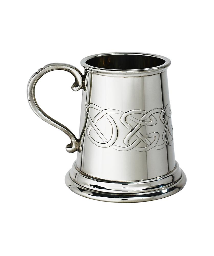 Embossed Celtic Band Baby Quarter Pint Pewter Mug