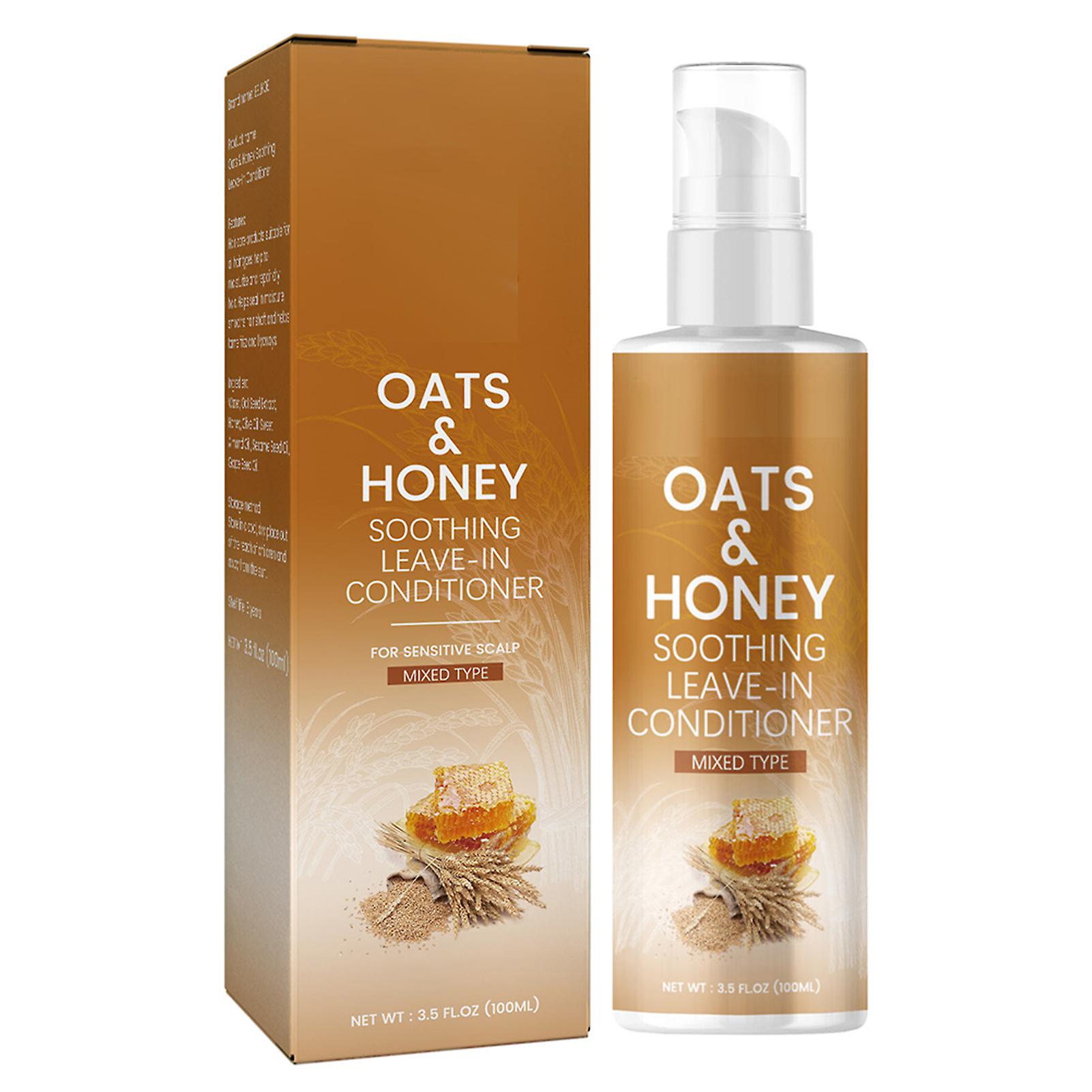 Oatmeal Honey Soothing Leave-In Conditioner Repair Frizz Damage Hair Moisturizing Hair Solution