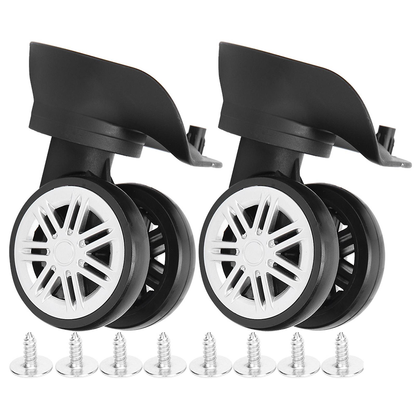 1Pair Outdoor Mute Double Row Large Wheel Drawbar Box Code Case Suitcase Accessory