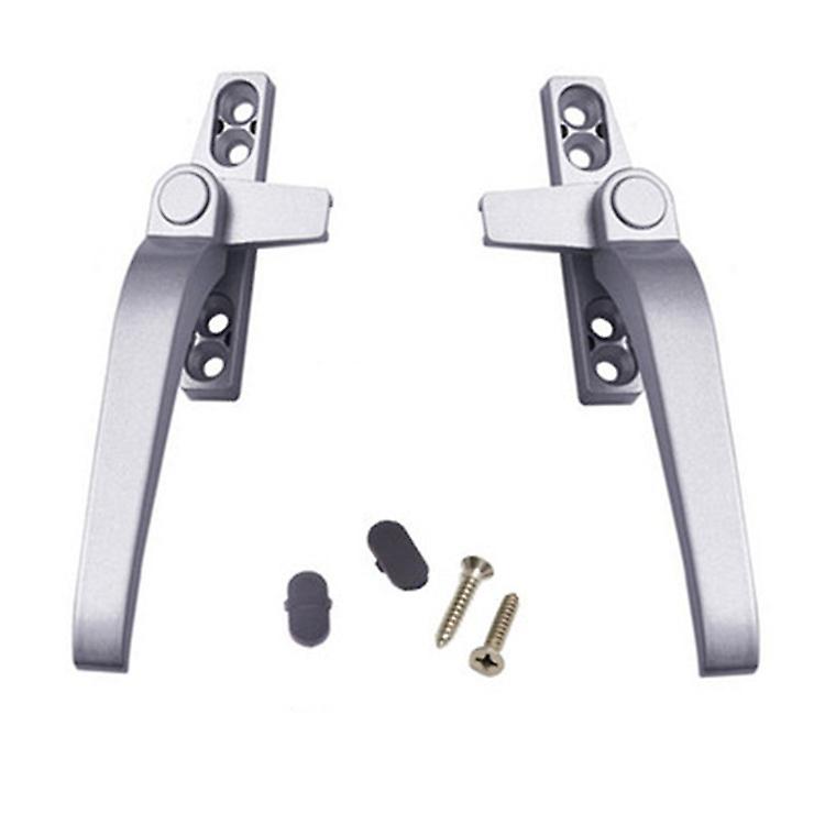 2 packs, window handle, desk with locking handle, silver