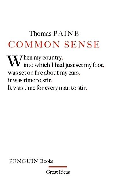 Common Sense by Thomas Paine Paperback Book