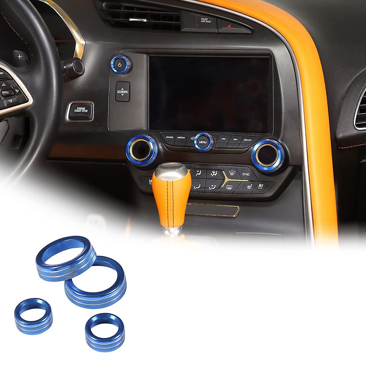 حلقة مقبض التبديل زر غطاء مقبض فضي مقاوم للخدش سبائك الألومنيوم الأزرق سهل التنظيف سهل التركيب أحمر