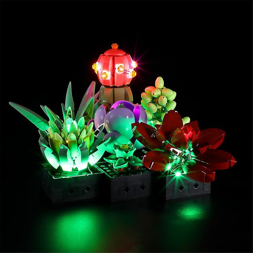 LED Succulent Building Kit - Enhance Your Lego 10309 Display with Illuminating Lights
