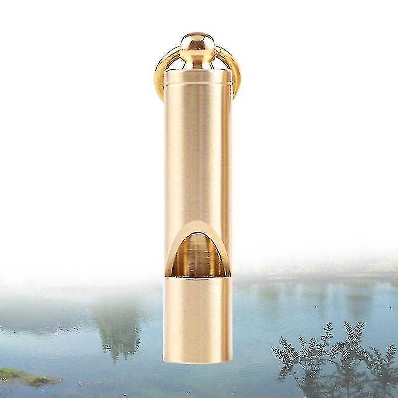 Brass Whistles Emergency Survival Whistles With Key Ring Chain For Referee Hiking Camping Climbing-k