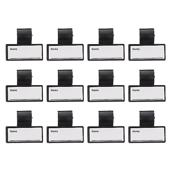 1 Set 12pcs Stethoscope Name Cards Practical Name Tags Id Labels (balck)