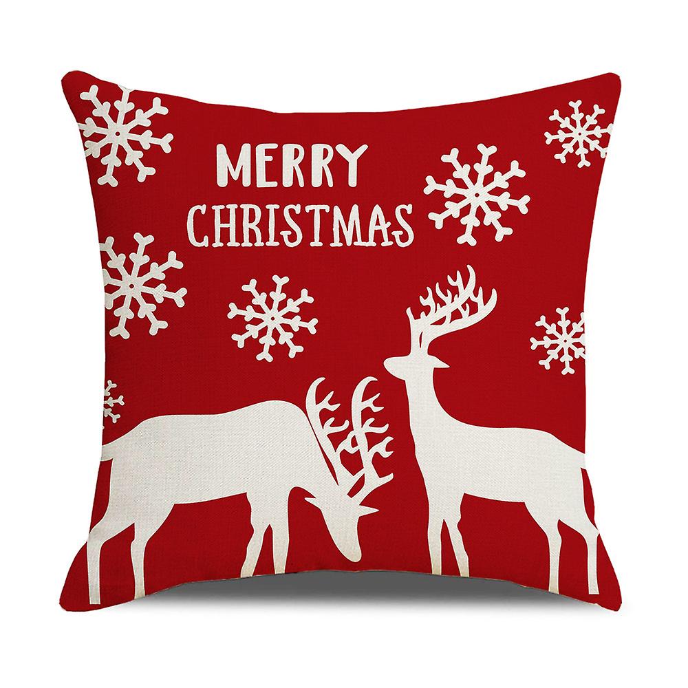 45cm Merry Christmas Cushion Cover Pillowcase Christmas Decorations For Home Ornament Happy New Year Christmas Decor