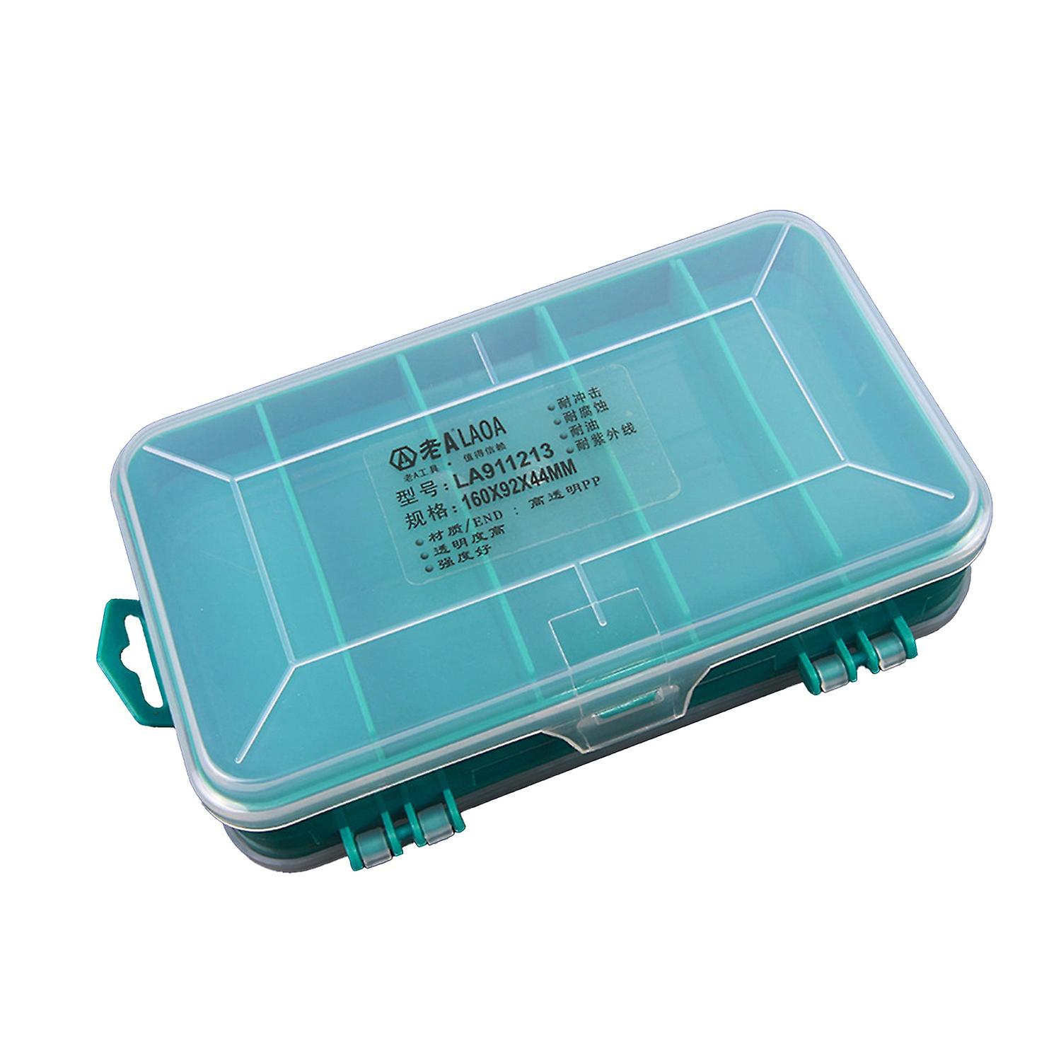 ZHOUBA Component Box Thickened Impact-resistant 8 Grids Tool Storage Holder for Hardware Tools