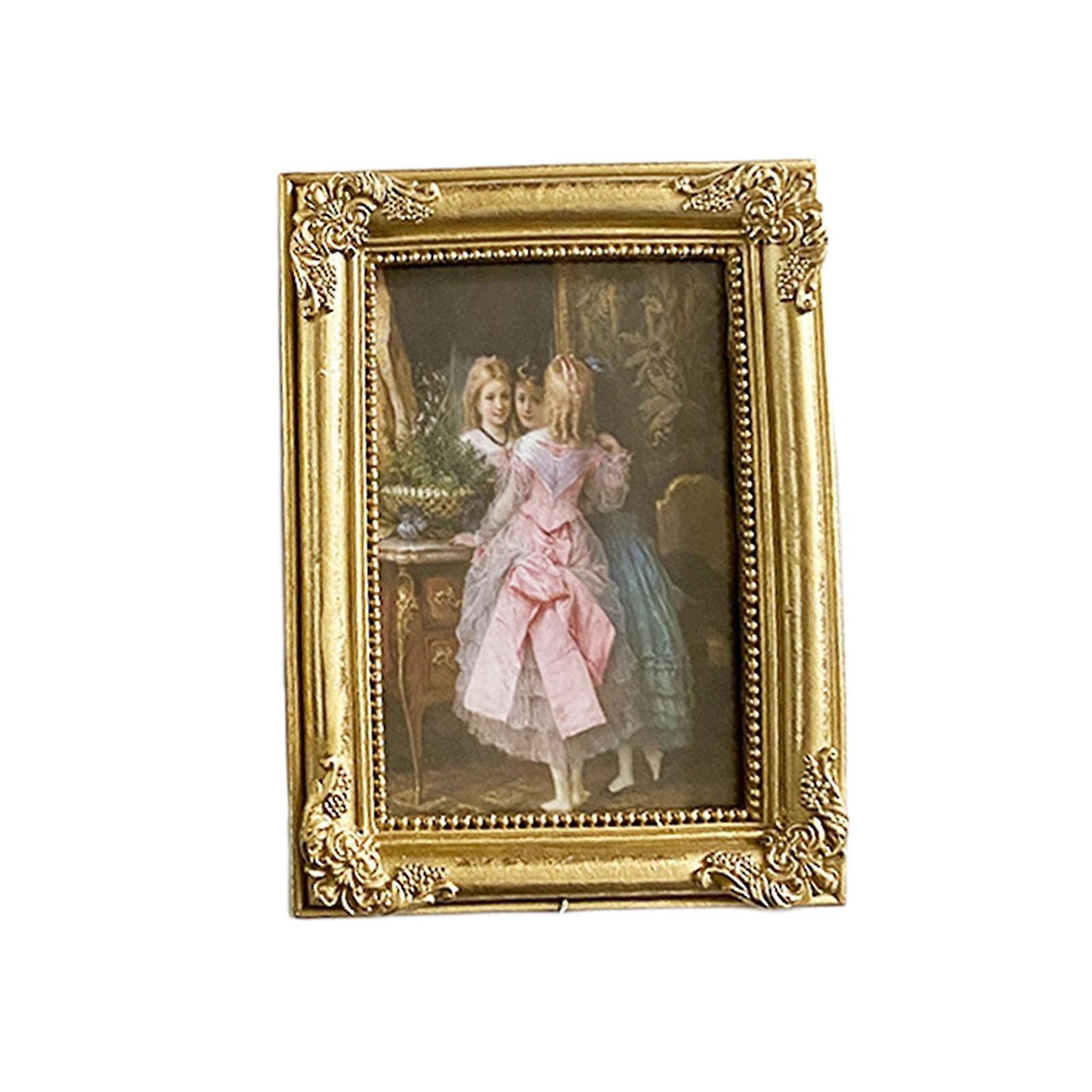 Resin Photo Frame with Easel Hook Flower Decorative Wall Home Picture Frame 14cmx18cm