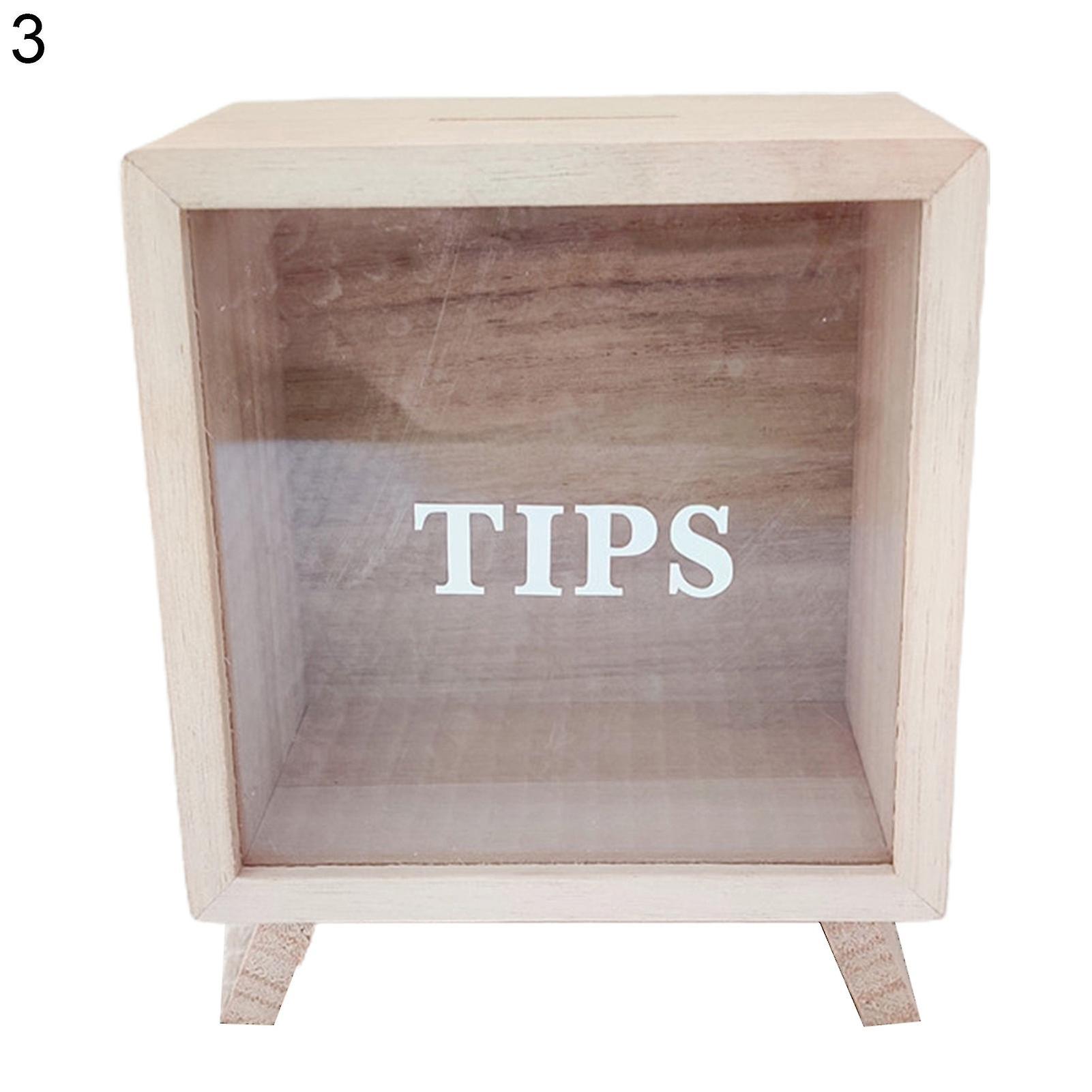 Piggy Bank Compact Large Capacity Nordic Style Wooden Kids Money Saving Bank For Daily Use