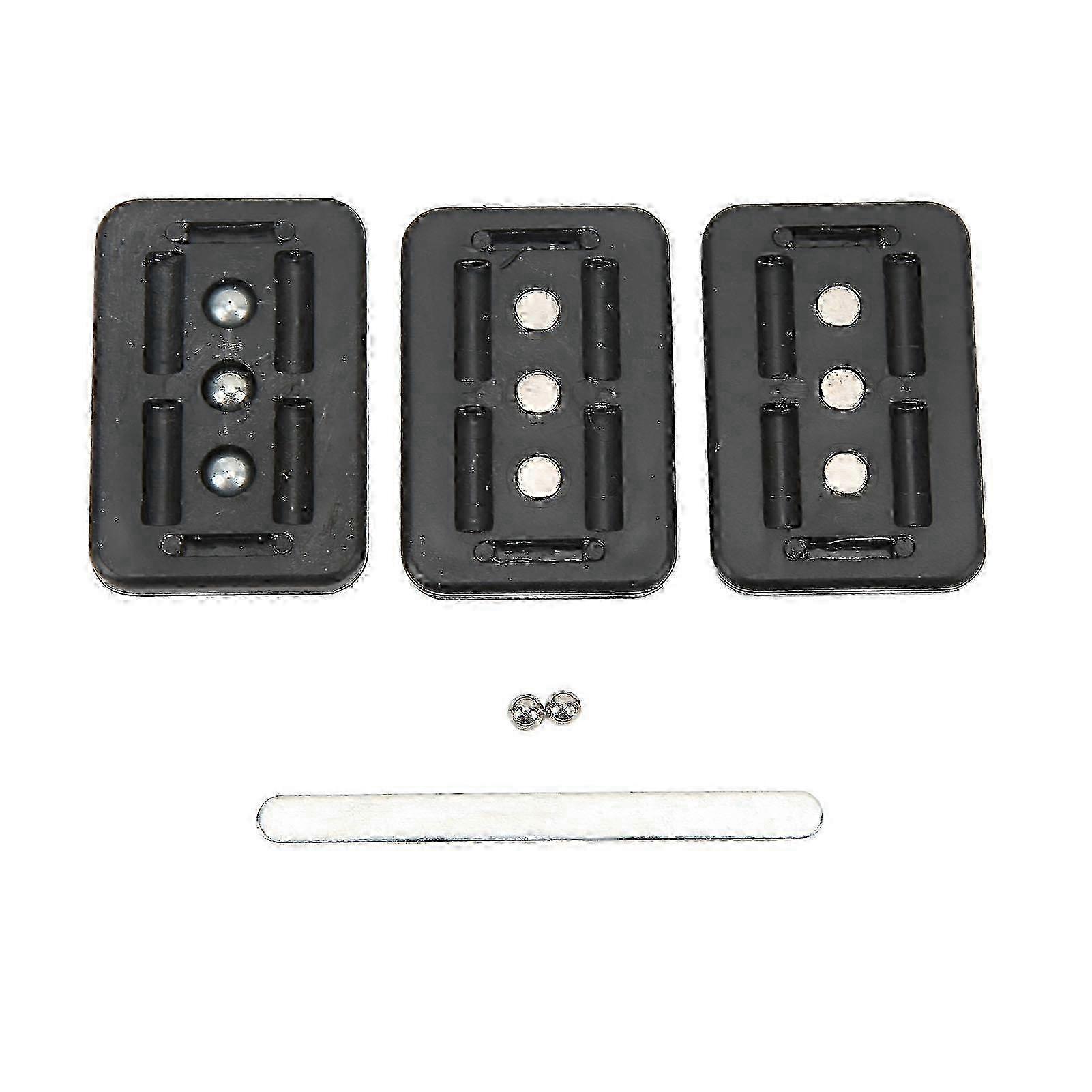 3 Layer ABS EDC Magnetic Push Popper, Portable Stress and Anxiety Relief Toy, Black