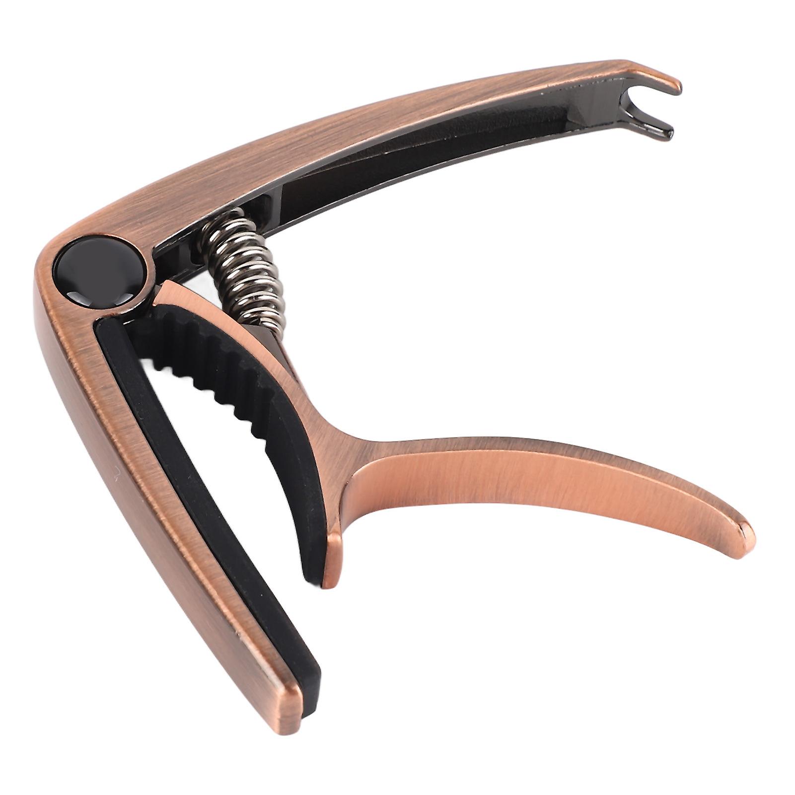 Gitarr Capo Metall Justerbar Fjäderspänning Capo för Akustisk Elektrisk Ukulele Bas Lila Brons