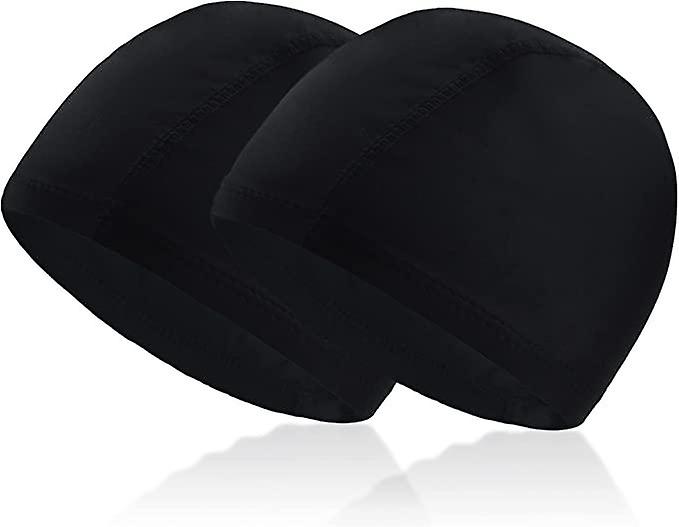 2pcs Swim Cap Pool Swimming for Adult Swim Cap Soft Polyester Fabric Swimming Cap for Unisex Child A