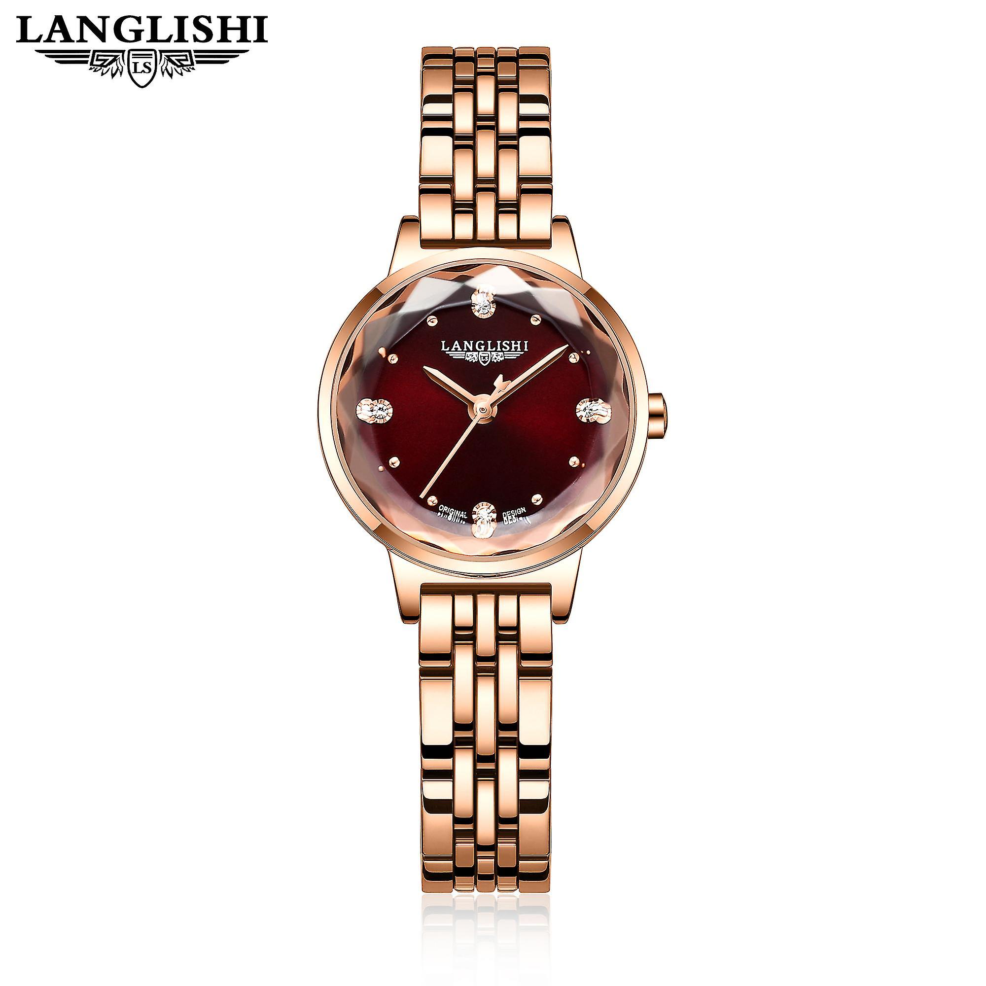 Langlishi 2021 Mode de luxe Femmes Montres Imperméable à l’eau Quartz Dames Montre Pour Femme Robe Dames Montres-bracelets Relogio Feminino